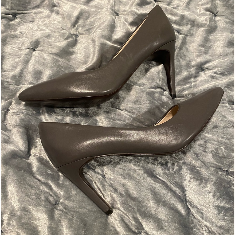 Cole Hann gray heels.